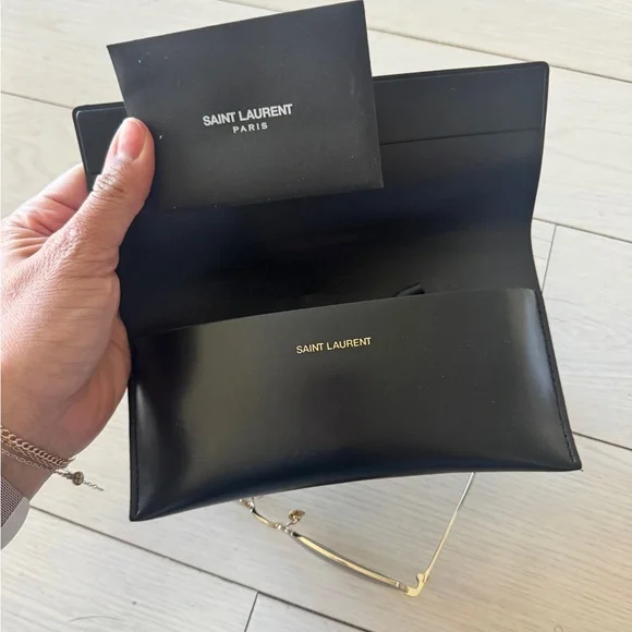 Saint Laurent Women Gold Sunglasses - Picture 2 of 5